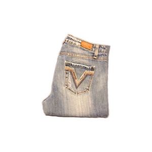 Vigoss Jeans Size 13x31.5 Distressed Flare Leg